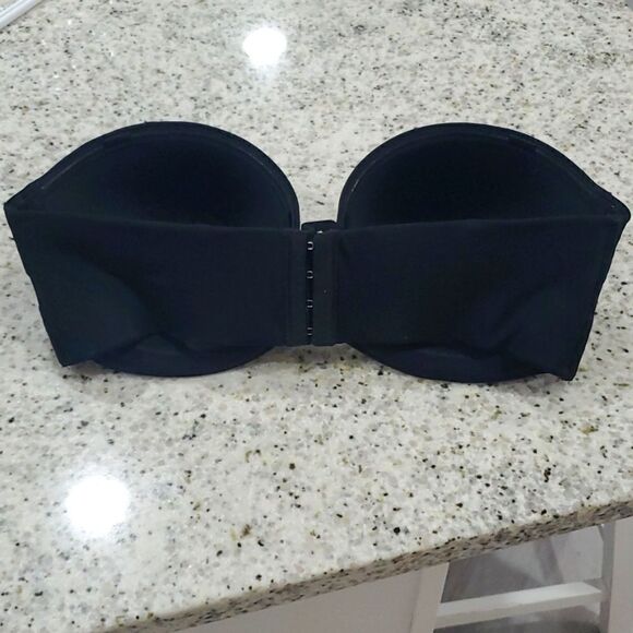 Ambrielle Black Strapless Push Up Bra, Size 38D - Picture 2 of 5